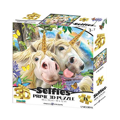 Unicorn selfie 3D Effect Jigsaw Puzzle, Multicolour