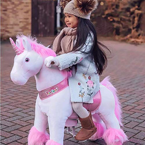 Cute Pink Ride On Walking Unicorn