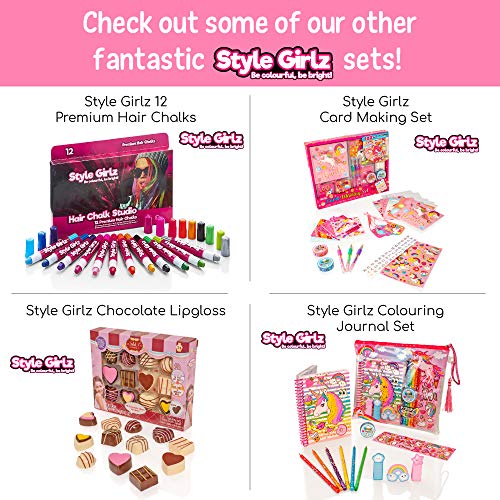 Style Girlz Unicorn Carry All Cosmetic Set - Girls Make-up Kit - Nail Polish - Eye Shadow - Lip Balm - Stick On Nail Stickers