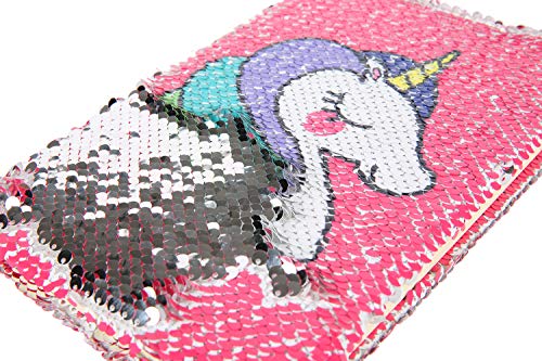 Sequined Unicorn Pink Diary Notepad Journal