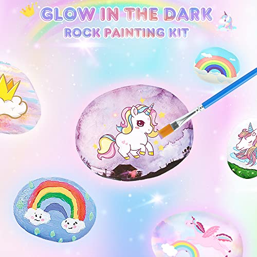 Glow In The Dark Unicorn Rock Painting Set