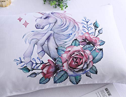 Unicorn With Roses Pillowcase & Duvet Set