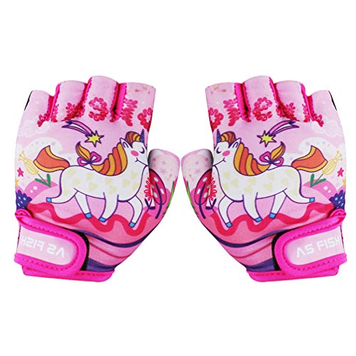 Cute Unicorn Fingerless Glove | Pink | Kids  | Bikes 