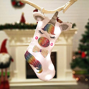 Unicorn Plush Christmas Stocking | Rainbow Unicorn 