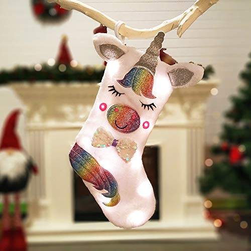 Unicorn Plush Christmas Stocking | Rainbow Unicorn