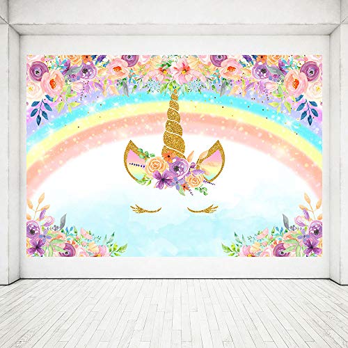 Unicorn Rainbow Photography Backdrop 