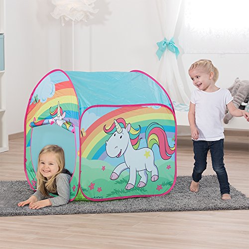 Pop Up Unicorn play tent rainbows 