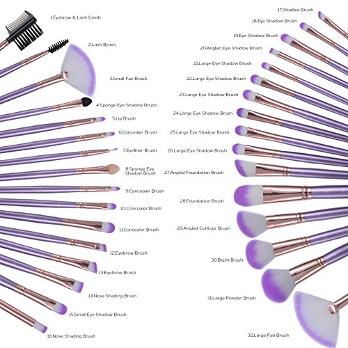 Unicorn Make Up Brush Set