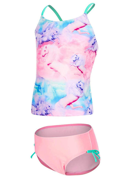 unicorn tankini style swimsuit for girl