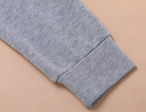 Stephaee Women's Cute Unicorn Print Hoodie Sweatshirt Casual Pullover Hooded Jumper Top Grey S