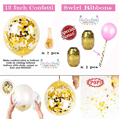 1st Birthday Decoration Set, 61pcs Baby Girl First Birthday Party Decoration Kit | Pink, Gold