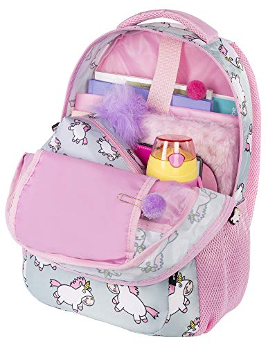 Kids school bag rucksack blue and pink