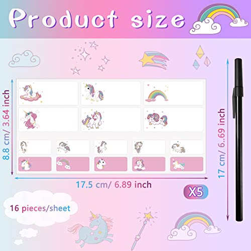 Unicorn Name Labels | No Iron