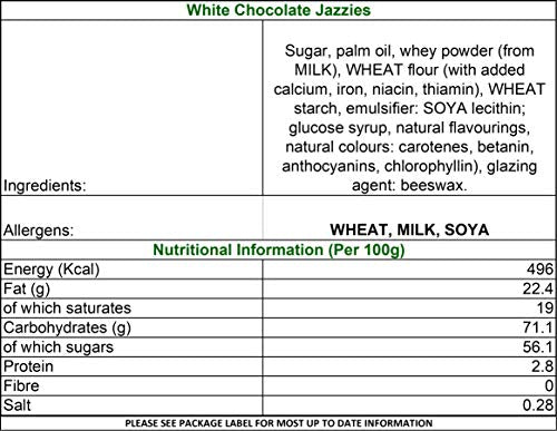 Unicorn Gift Sweets Jars | White Chocolate Jazzies | Jar | 650 grams