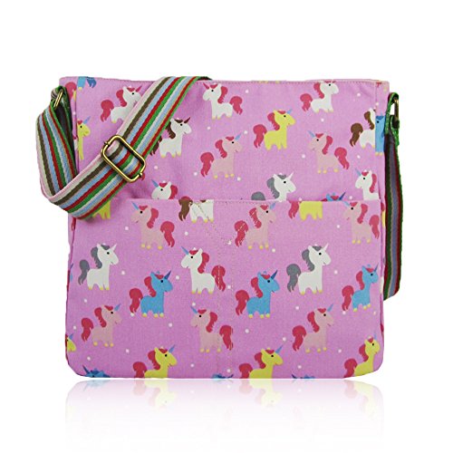 Unicorn Print Cross Body Messenger Bag