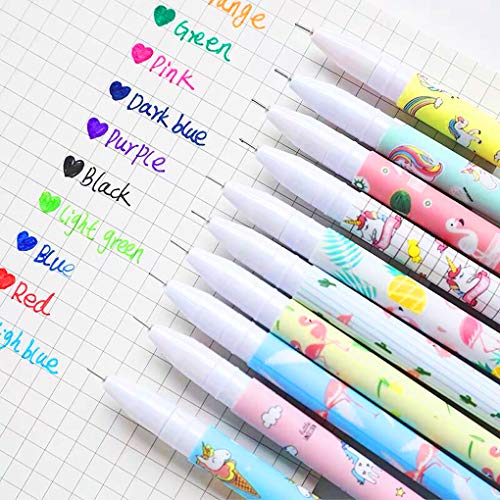 10 Piece Unicorn Gel Pens 