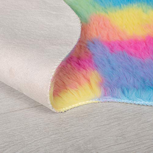 Multicoloured Unicorn Shaggy Rug 