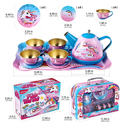 Unicorns Pretend Tea Set With Carry Case 