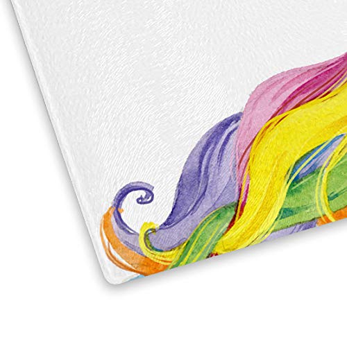 Glass Worktop Unicorn & Rainbow Design 