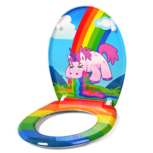 unicorn themed toilet seat