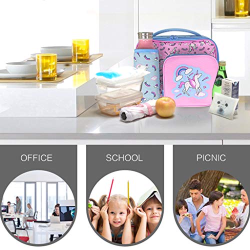 Pink Girls Unicorn Lunch Box With Bottle Holder