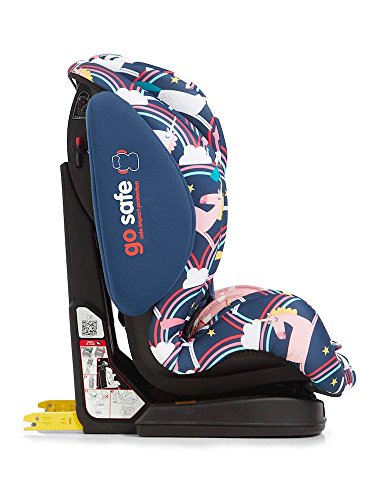 Unicorn themed car seat purple and pink