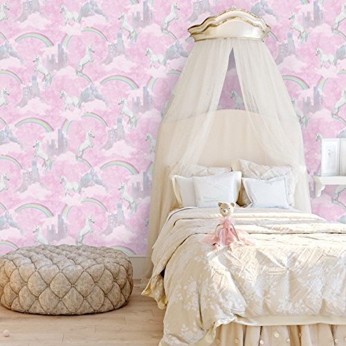 I Believe in Unicorns Wallpaper - Pink