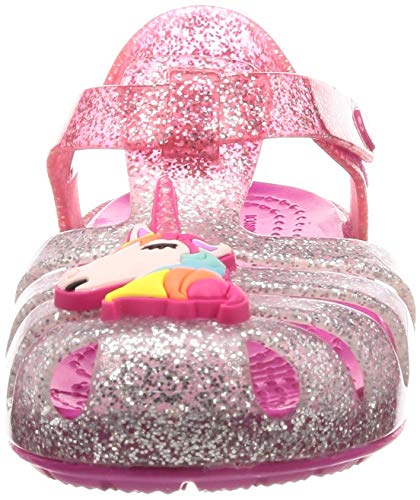 Unicorn pink jellies kids girls silver glitter