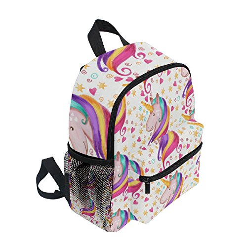 Unicorn backpack multicoloured mane
