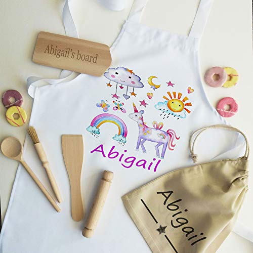 Personalised Unicorn Baking Set | Kids Cooking Set | Unicorn Gift Idea