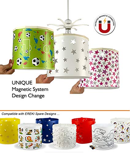 Unicorn and Rainbows White Lampshade ideal for Children's room and Nursery Ceiling Pendant