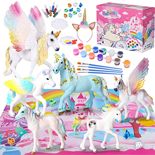 Unicorn Painting Kit | Unicorn Figurines | Crafts & Art Supplies | Gift Idea