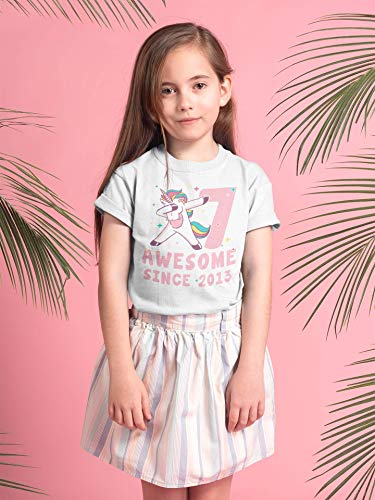 Birthday Unicorn Girls Personalised T-Shirt 