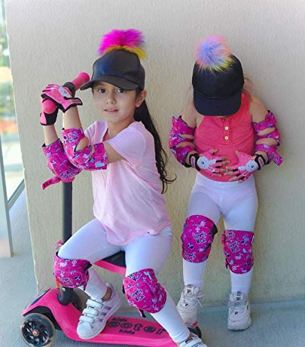 Pink Unicorn Protective Gear For Bikes, Scooters, Roller Skates 