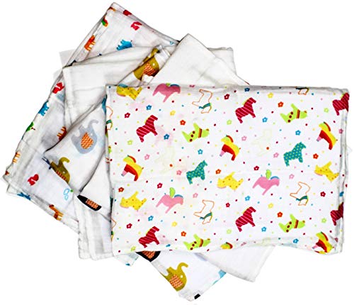 Unicorn Rainbow Friends Set of 5 Ultrasoft Muslin Squares
