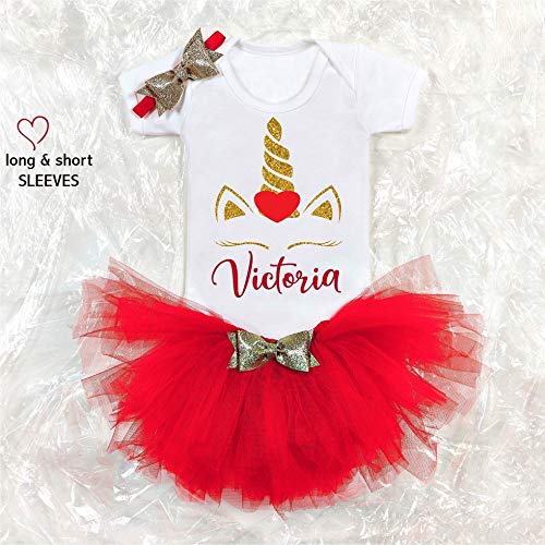 Personalised Name Unicorn Birthday Outfit 