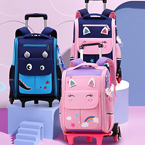 Cute Unicorn Wheeled Backpack | Pink