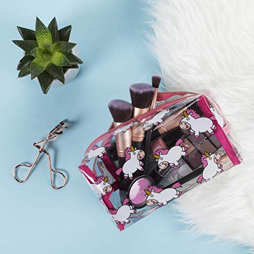 Transparent Unicorn Make Up Bag
