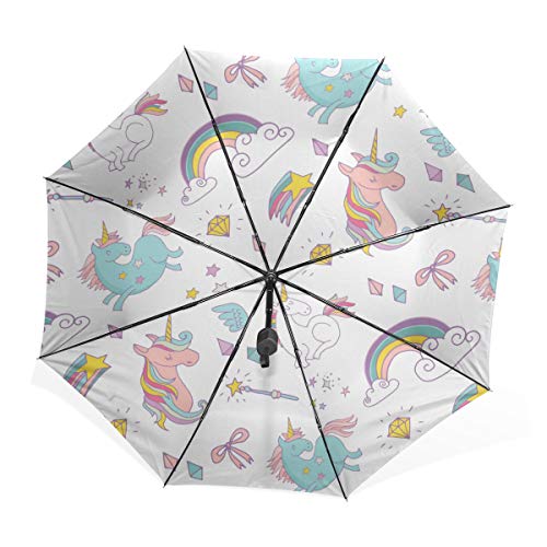 Unicorn Patterned Umbrella For Women & Kids