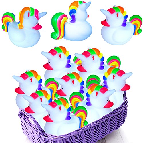 Kids Unicorn Rubber Ducks Bath Toys 