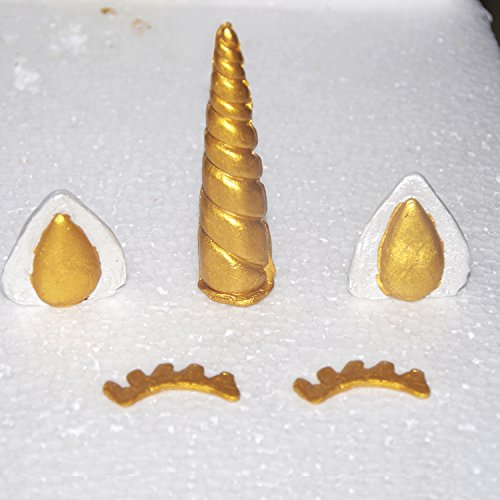 Unicorn Silicone Cake Mould | Horn, Ears & Eyes | Set Fondant Chocolates Cake Toppers (5 Sets)