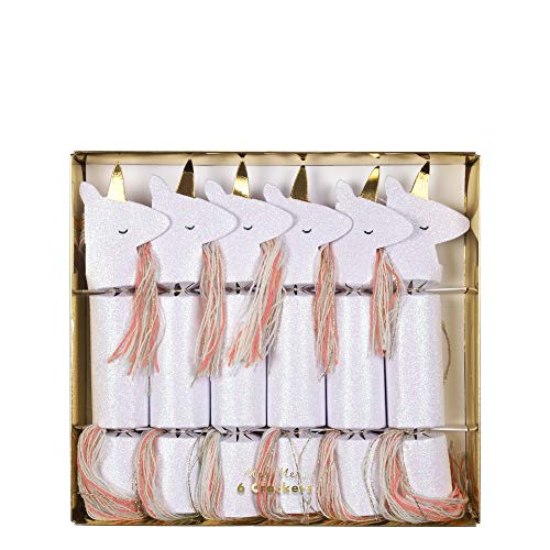 Unicorn Glitter Crackers | Crystal Glitter, Gold | Meri Meri
