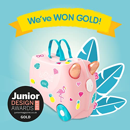 Pink & Rose Gold Unicorn Ride On Suitcase | Trunki