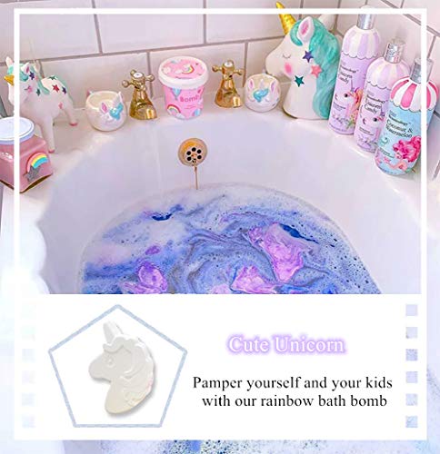 Unicorn, Rainbow, & Cloud Bath Bomb Gift Set | Natural Sea Salt