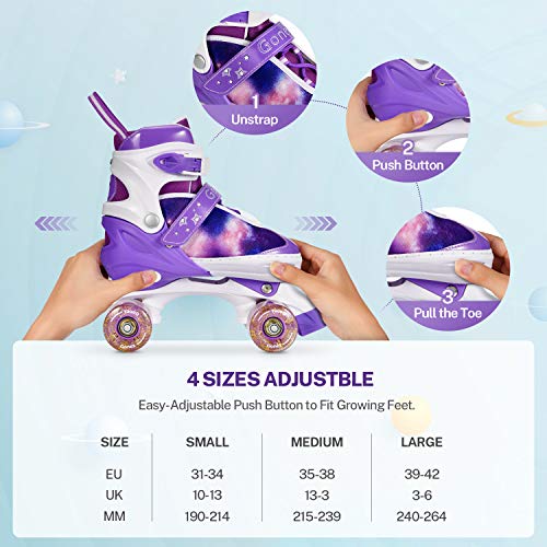 Adjustable Purple Roller Skates 