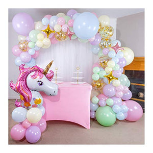 Premium Pastel Rainbow Unicorn Balloon Arch & Garland Kit | Birthday Decorations