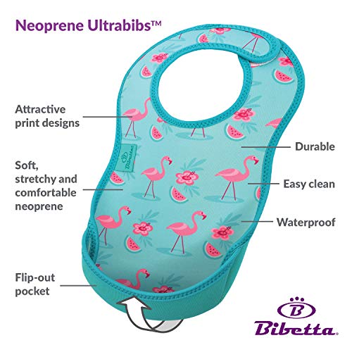Pink Unicorn Weaning Bib | Crumb Catcher Pocket | Babies