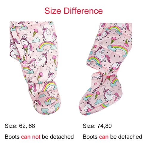 Unicorn & Rainbow Padded Snowsuit Pink