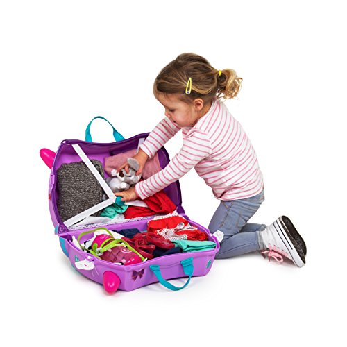 Trunki Children’s Ride-On Suitcase & Hand Luggage: Cassie Cat (Lilac)