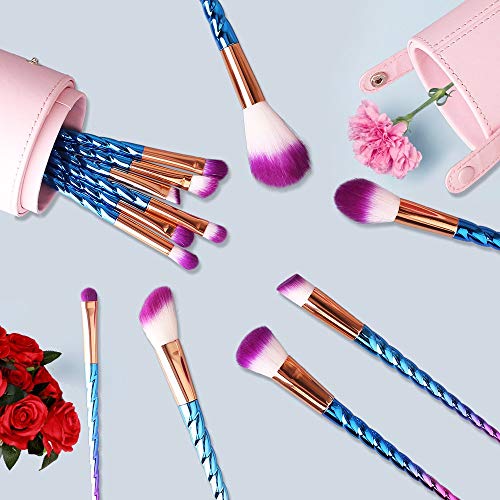 Swirled Unicorn Make Up Brush Set 12 